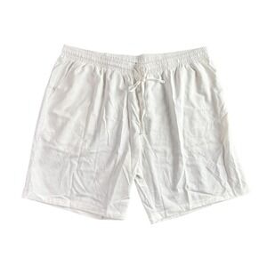 COOFANDY Mens White Casual‎ Beach Shorts 3XL Elastic Drawstring Relaxed Fit